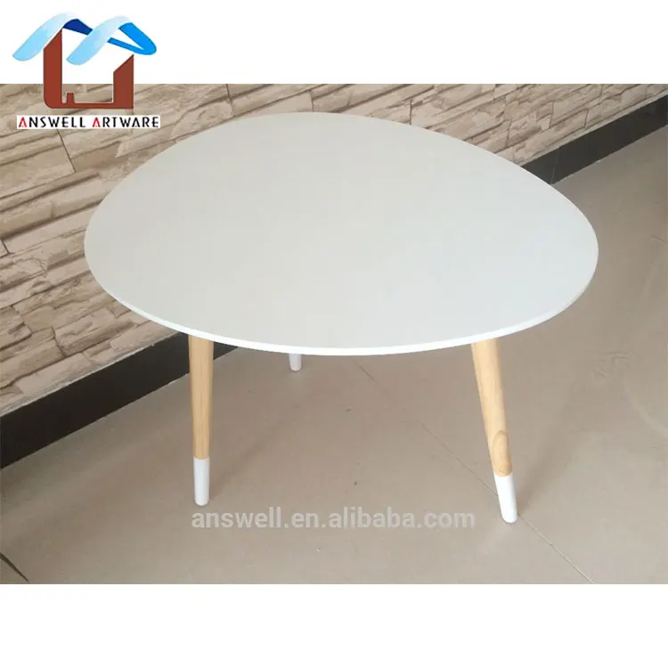 
Modern Custom Size Discount Oval Shape White Coffee Small Home Decoration Table 