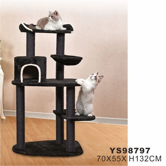Petstar Factory direct Supply hot Selling And High Quality plush Cat Scratching Tree With ball toy