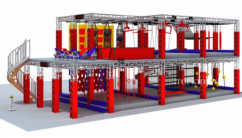 Лидер продаж, коммерческое поступление, препятствия для взрослых, многоуровневый ниндзя воин для помещений, ниндзя воин для улицы