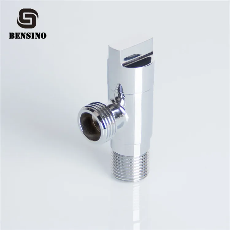 1/2 Inch Bathroom Fitting Single Handle Hot Cold Water Polished Chrome Plated Brass Angle Valve