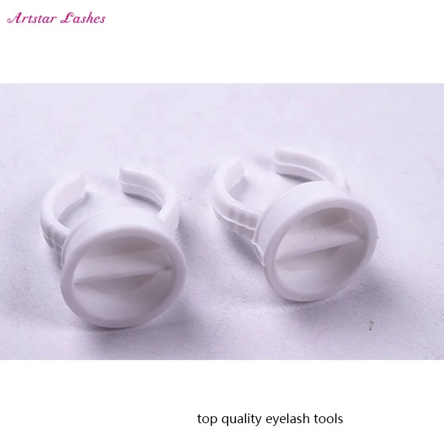 
2018 newest Disposable plastic adhesive holder eyelash extension glue ring 