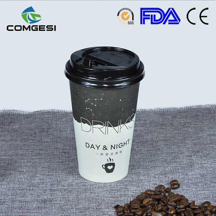 China Manufacturer Wholesale Printing Disposable High Quality Cheap Paper Cups 7oz 12oz With Handle