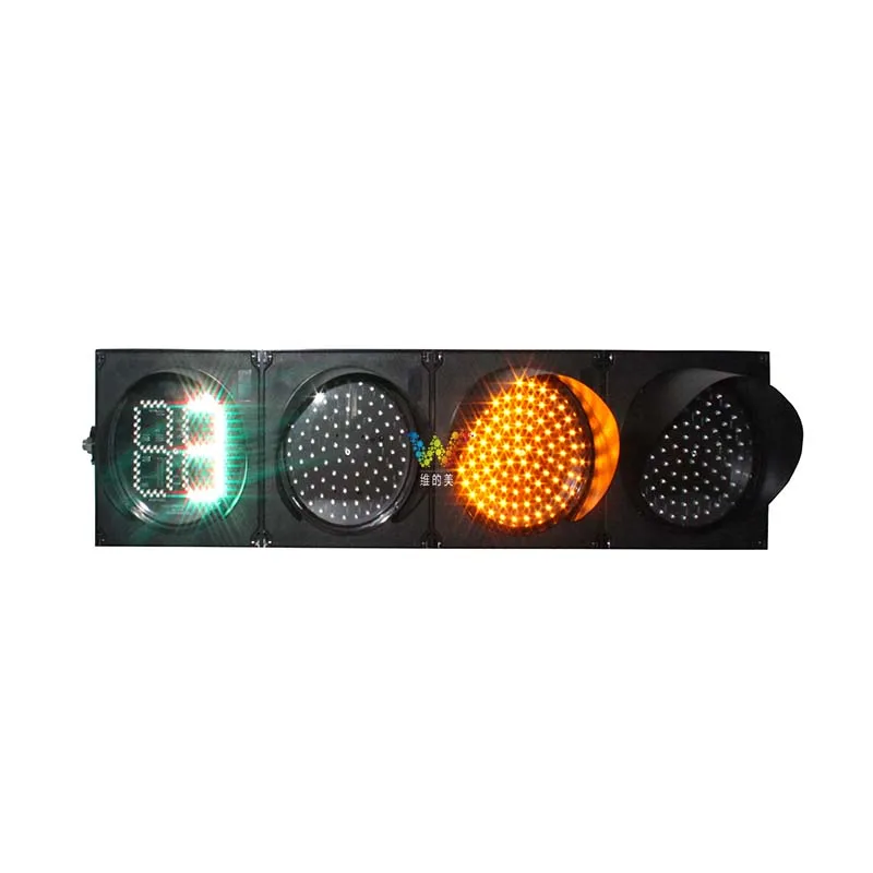 200mm Red Yellow Green led traffic signal light With Countdown Timer For Road Safety