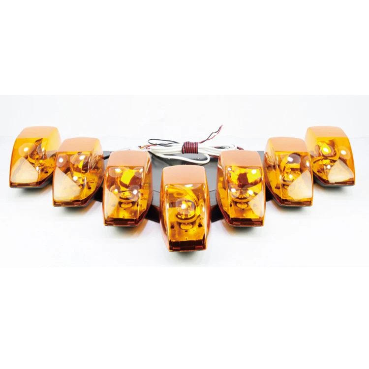 Car roof rotating warning amber halogen V shape lightbar