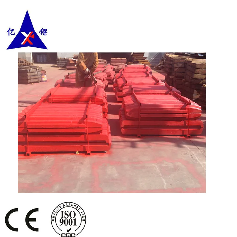 250x400 fixed jaw plate with groove