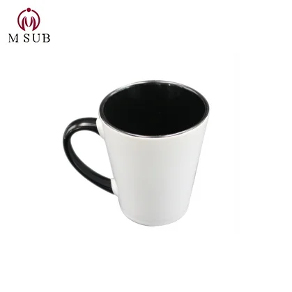 
12oz ceramic latte cups two tone sublimation mugs for sale 