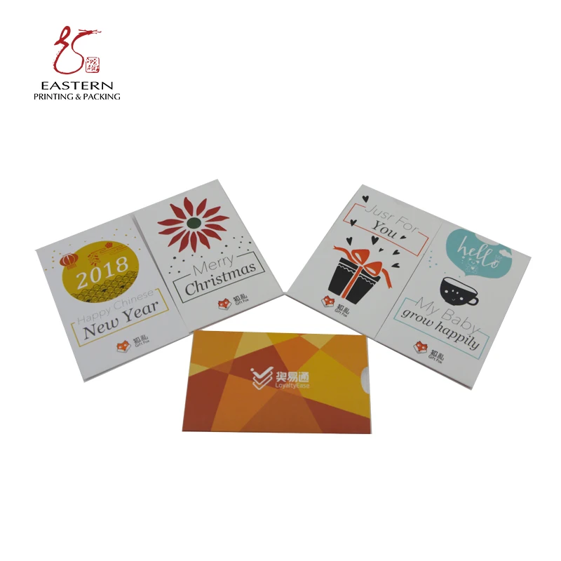 Custom Printing Information Protecting Paper Credit Card Holder or Gift Card Holder