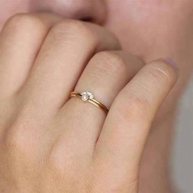 Новый дизайн перламутровое кольцо из стерлингового серебра 925 пробы обручальные кольца золотистого цвета