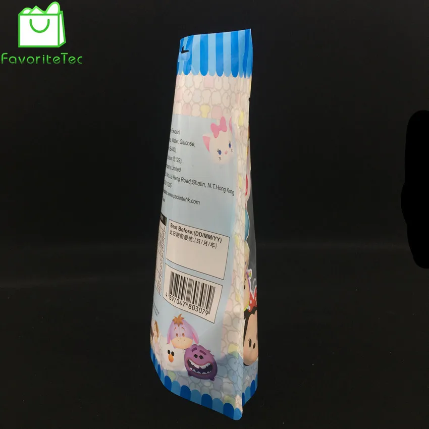 Customized printed self adhesive matte stand up pouch plastic dried fruit packing bag