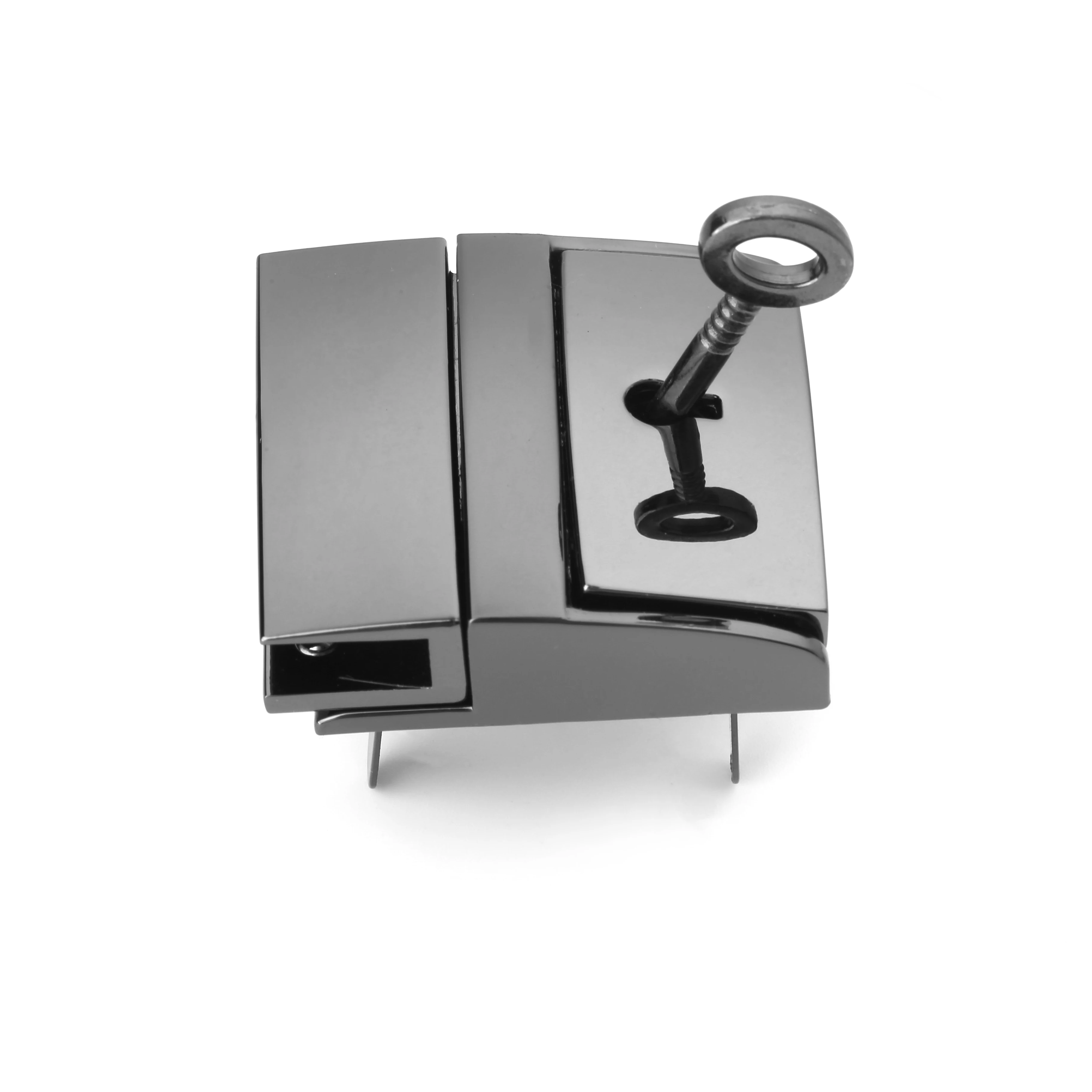 Bag Lock Push Lock Bag Accessory High Quality Factory Price New Design Zinc Alloy Lock Nickle Color Set With Key For Suitcase