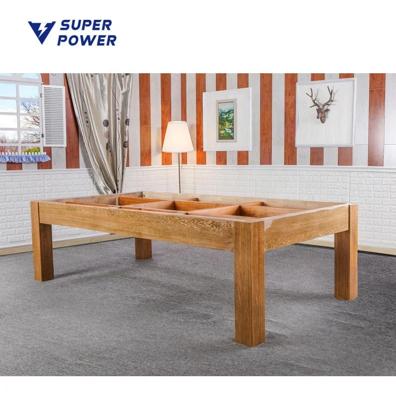 Good quality dining pool table 7ft 8ft 9ft Solid Wood or with metal leg