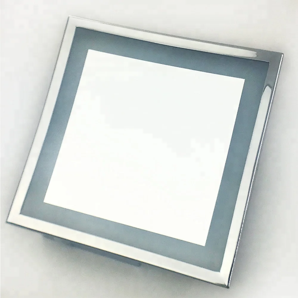 
Hotel bathroom wall mounted 2 face square UL led makeup mirror with 5X magnifying mirror 