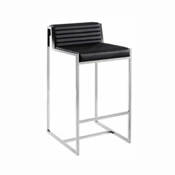 
Modern Zola bar chair in leather stainless steel structure 