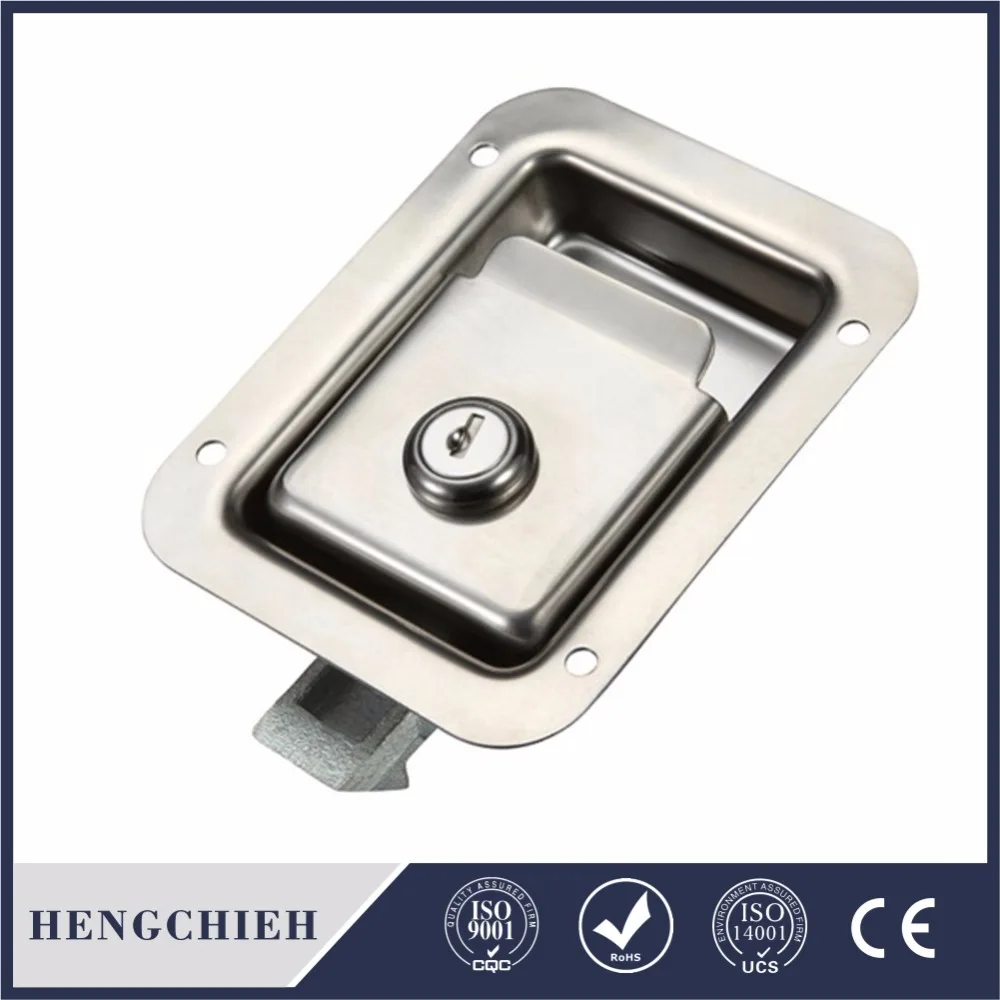 MS858A Silver Mirror-polished 304 Stainless Steel or Steel Special Vehicle/Truck Toolbox Panel Paddle Locks