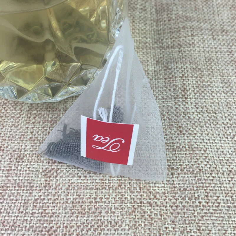Individual royal cup drawstring empty nylon mesh pyramid shape packing tea bag