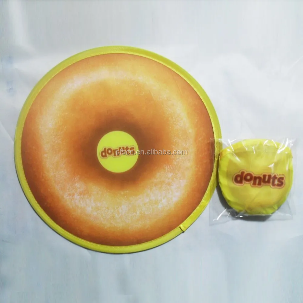 Promotional folding fan foldable nylon discfrisbee flying disc