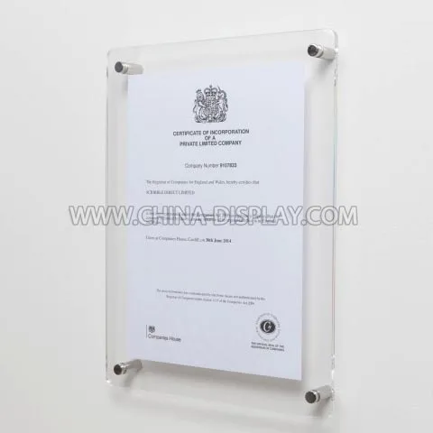 Настенный магнитный держатель знаков прозрачные акриловые рамки для фотографий