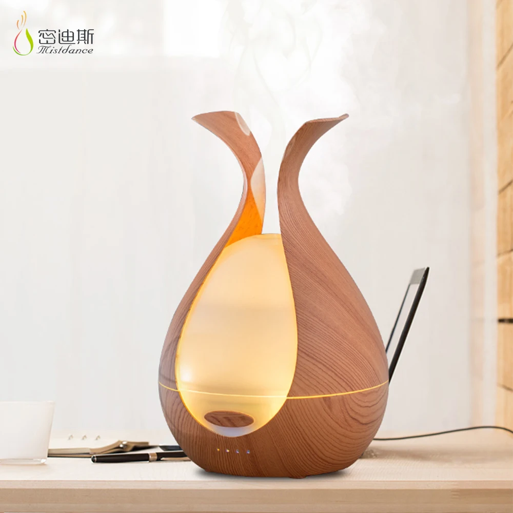 Новинка 2021, Электрический ультразвуковой увлажнитель воздуха под дерево, деревянный аромадиффузор