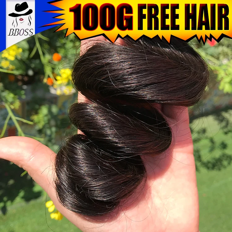 
Full cuticle human hair extension virgin brazilian,good quality salt and pepper hair for braiding,remy human hair pony tail 
