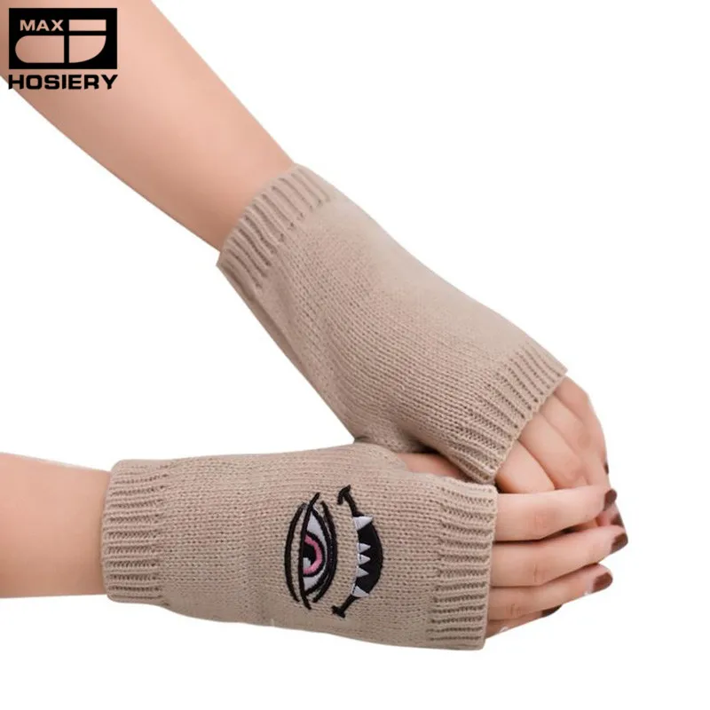 New Style Women Female Girl mittens Knitted Arm Fingerless Warm Winter mittens Soft Warm Mitten For Women Guante
