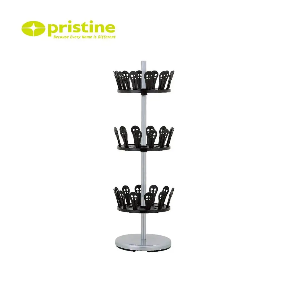
Shoe Organizer 36 Pair Plastic Rotating Round Shoe Rack 