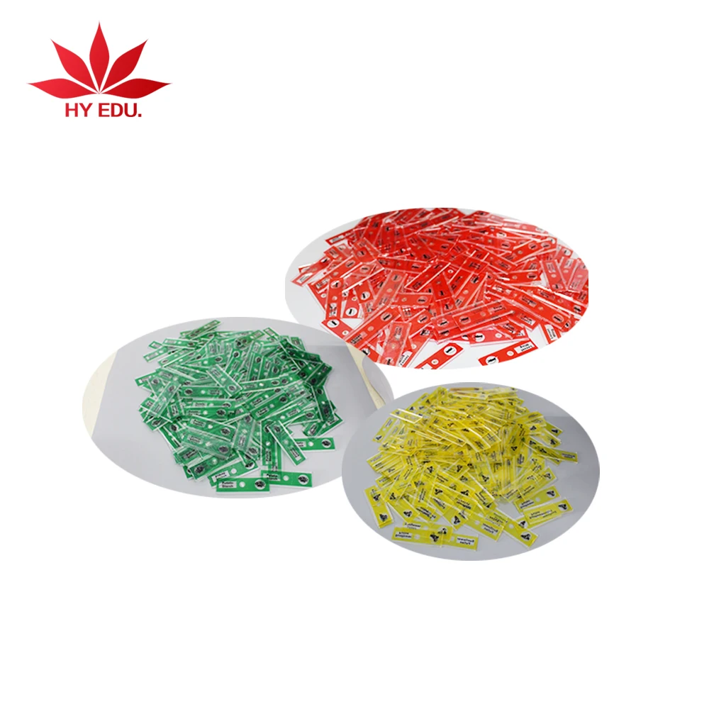 Home teaching science gifts for children 12 pieces plastic children animal plant  microscope slides