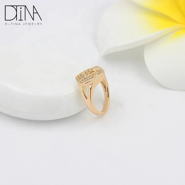 New fashion ladies good quality gorgeous 18k gold plated ring china wholesale jewelry