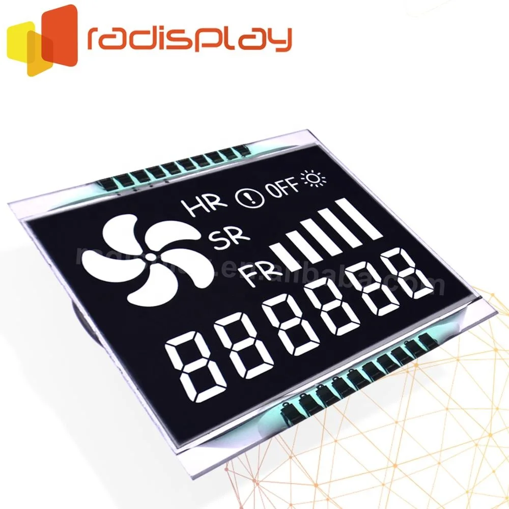 
7 segment Tn 6-Digits Temperature Lcd Display Module 