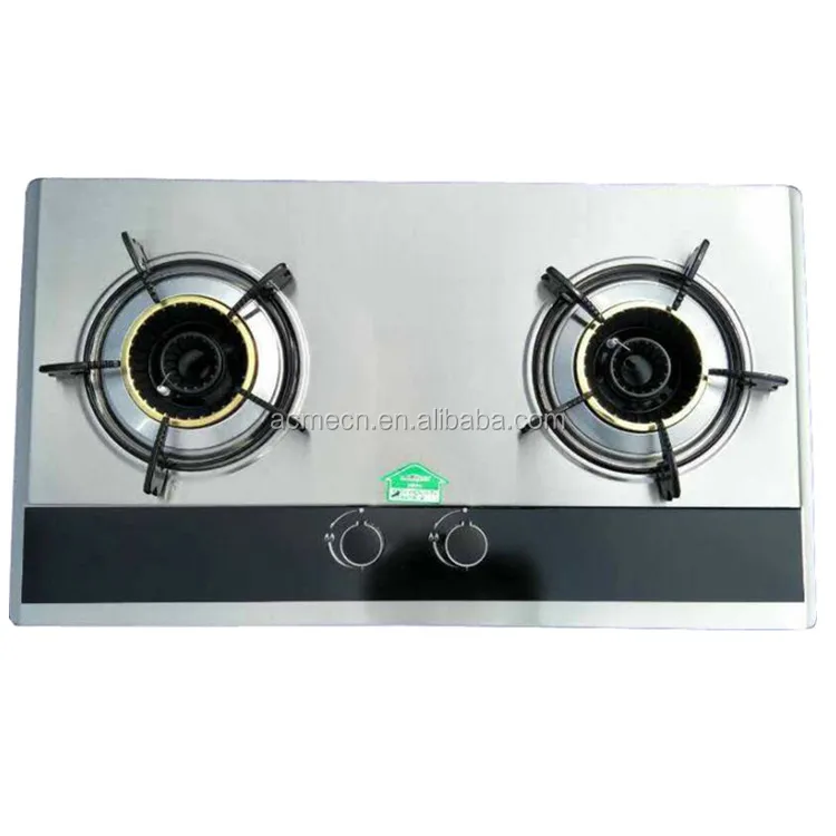 ACME new arrival stainless steel table Good 2 Burner electric panel Gas Cooker / gas Stove Oven