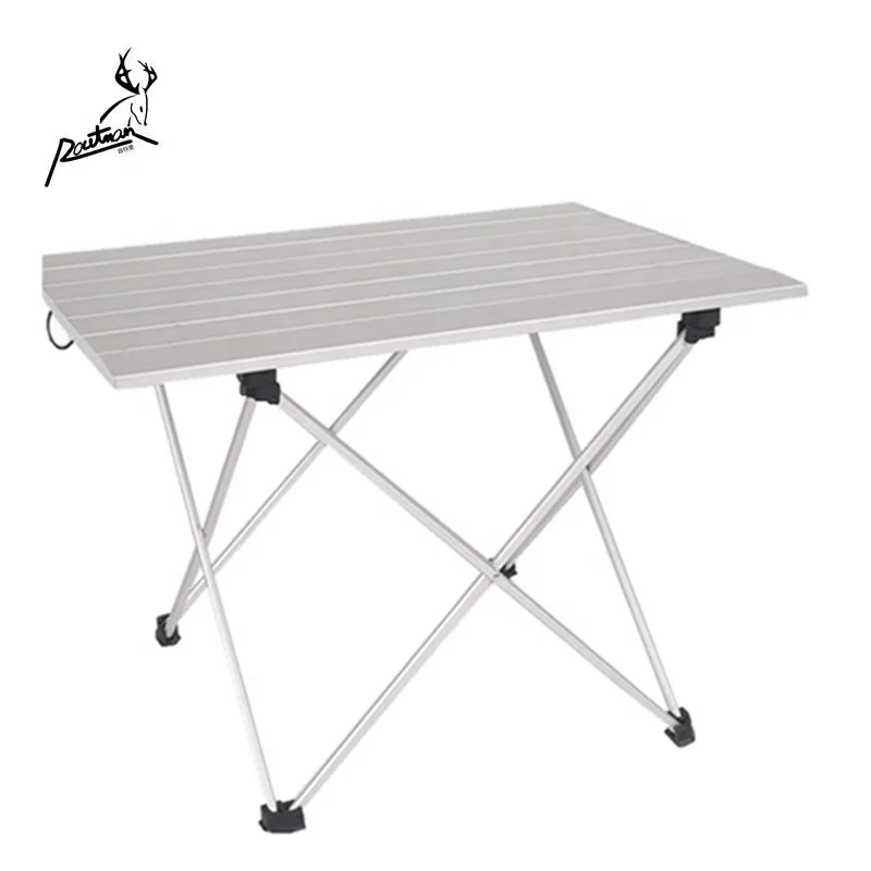 
RO-07 Routman Portable Camping Tables With Aluminum Table Top Folding Table For Picnic 