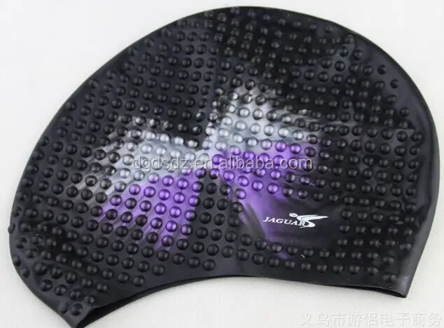 
Hotsale factory silicone rubber highly elastic swimming cap with printing cool unique swim caps 