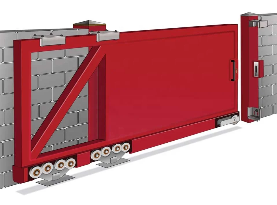 8 Rollers 6 Rollers 5 Rollers Cantilever Gate Lifting Carriage Wheels and Fittings