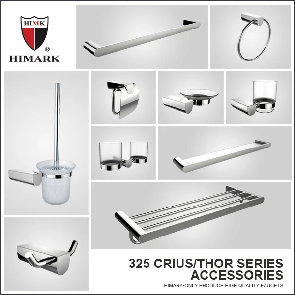 Bathroom accessories brass towel shelf