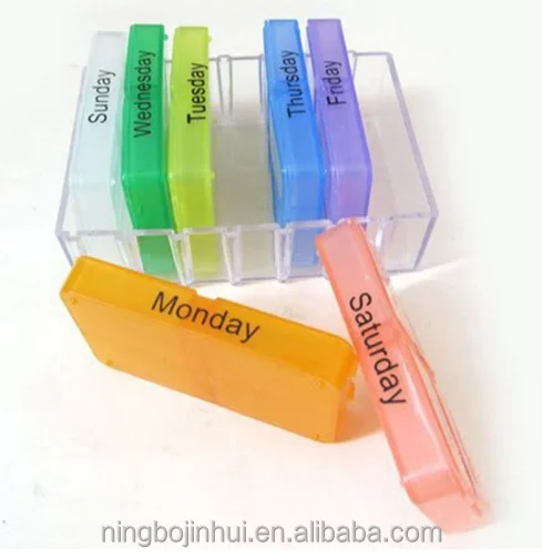 
Useful Medicine Weekly Storage Pill 7 Day Tablet Sorter Box Container Case Organizer Health Care Pill Box Colorful 