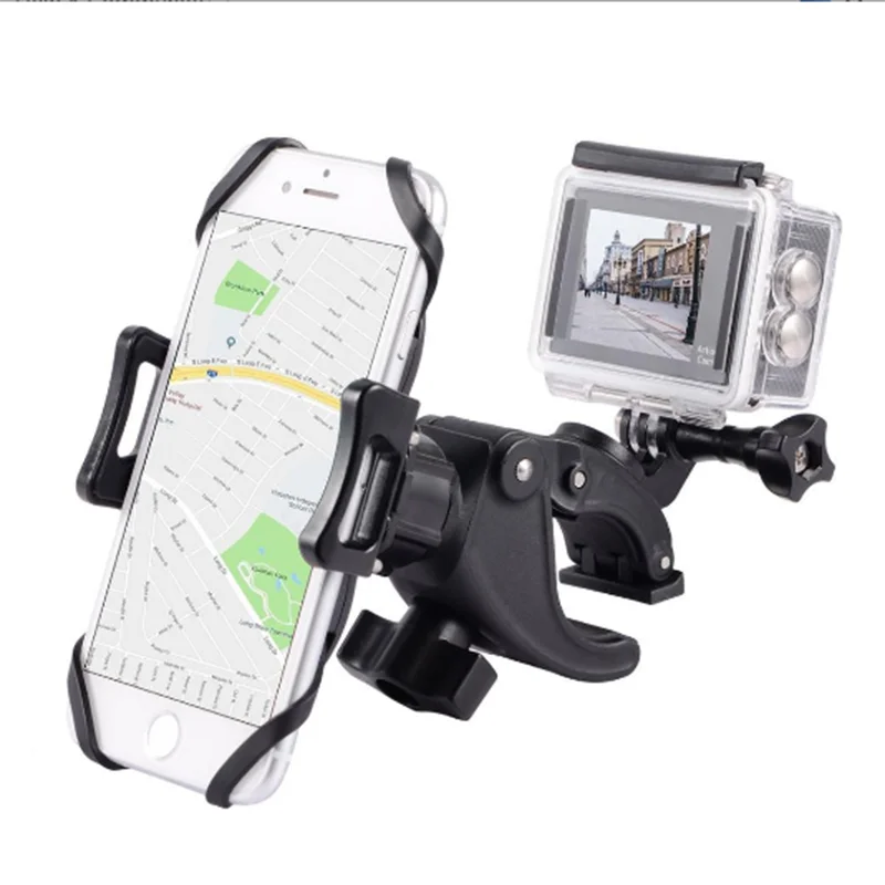 
2021 OBSHI Universal Motorcycle Bike Bicycle Handlebar Mount Holder Mobile Cell Phone Bike Holder For camera With Silicone 