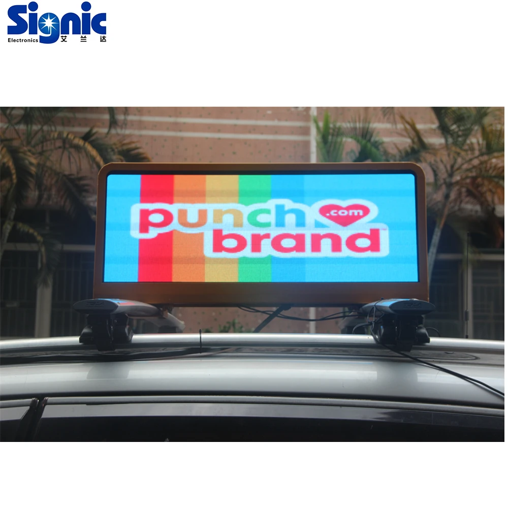 P3 Taxi Top LED Sign Dual Color  LED Display Panel Price Taxi Top Advertising LED Panel