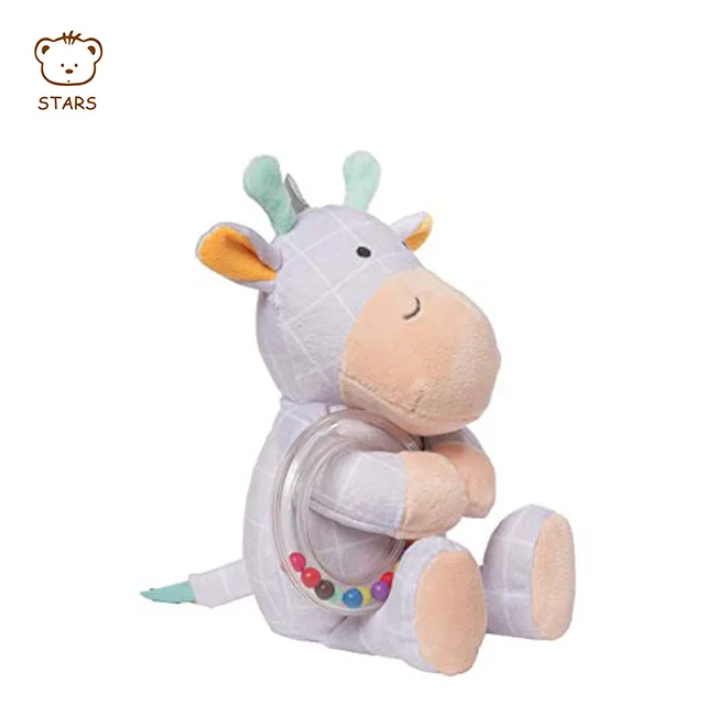 Eco-friendly Bear Hand Shake Rattle Bell Soft Baby Rattle Teether Toy