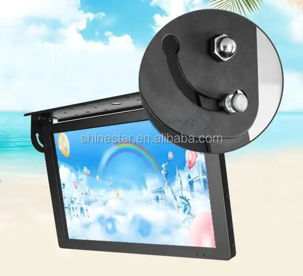 shockproof flip down 24 Inch metro coach bus monitor LCD AD signage