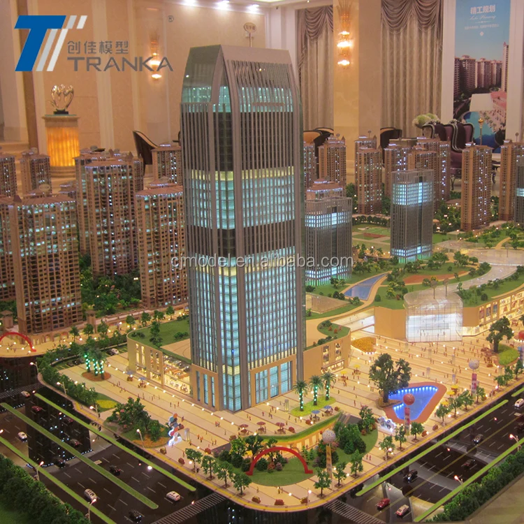 Высококачественная Коммерческая акриловая модель здания, модель поезда ho