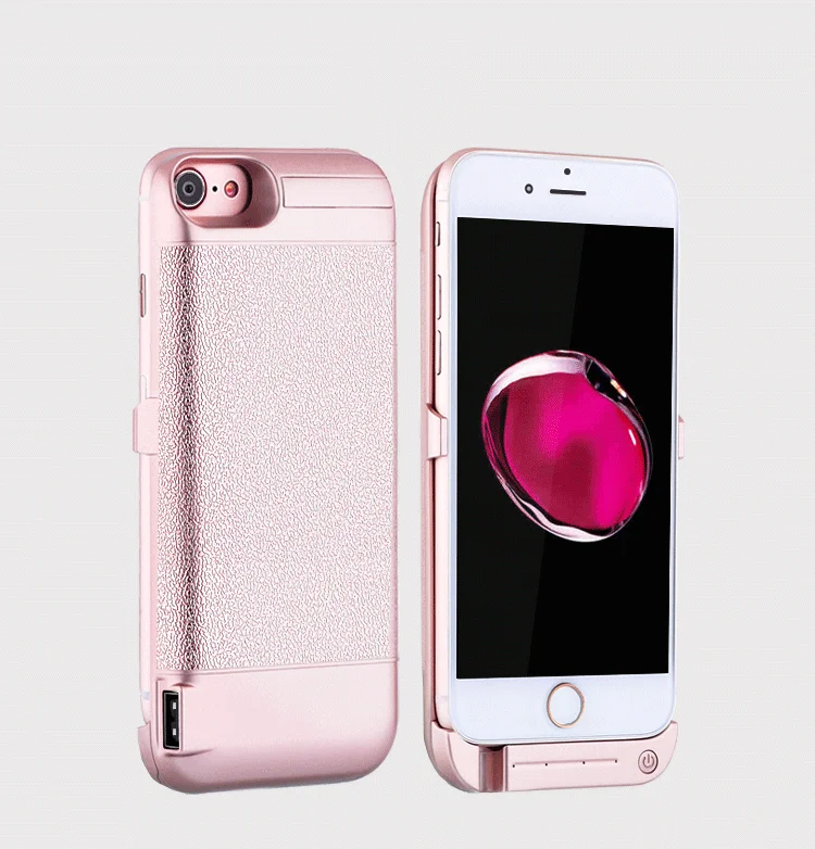 2018 Hot Selling Wholesale Backup Charger Case for iPhone 6/7,5000mAh Power Bank Charger Case for iPhone 6/7 with USB Port