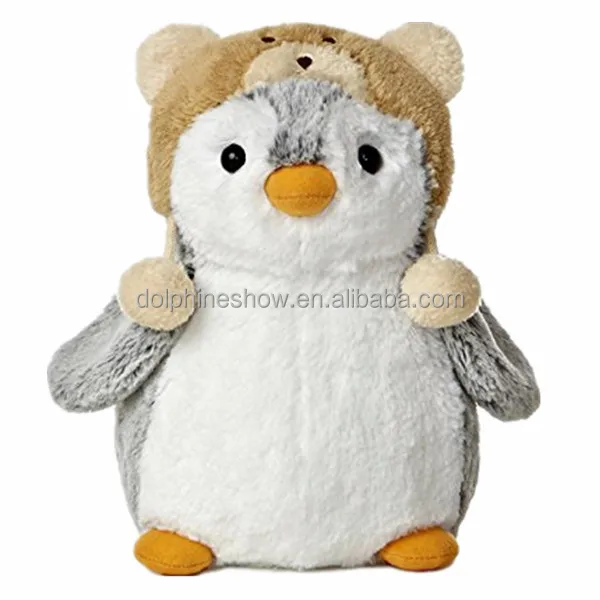 Creative Baby Penguin Plush Soft Toy With Red Hat Wholesale Cheap Kids Stuffed Singing Plush Penguin