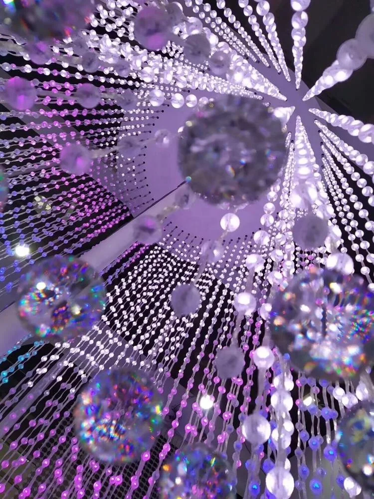 guangzhou new arrival Rainfall 3D Effect DMX vertical LED lamps strip LED ball light string