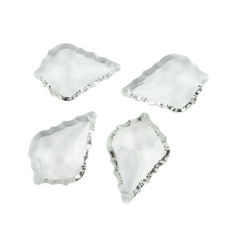 Discount Sales Transparent Chandelier Crystal Maple Leaf Shape Crystal Chandelier Trimming Hanging Parts For Home Decor