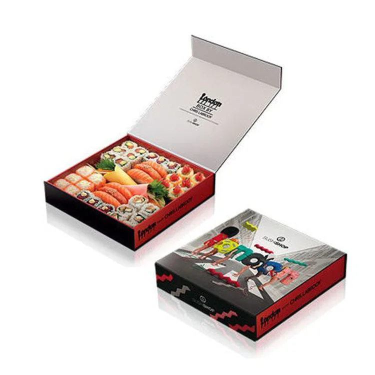 Biodegradable Kraft Paper Lunch Bento Delivery Packaging Customized Take Away Food Grade Sushi Takeaway Box