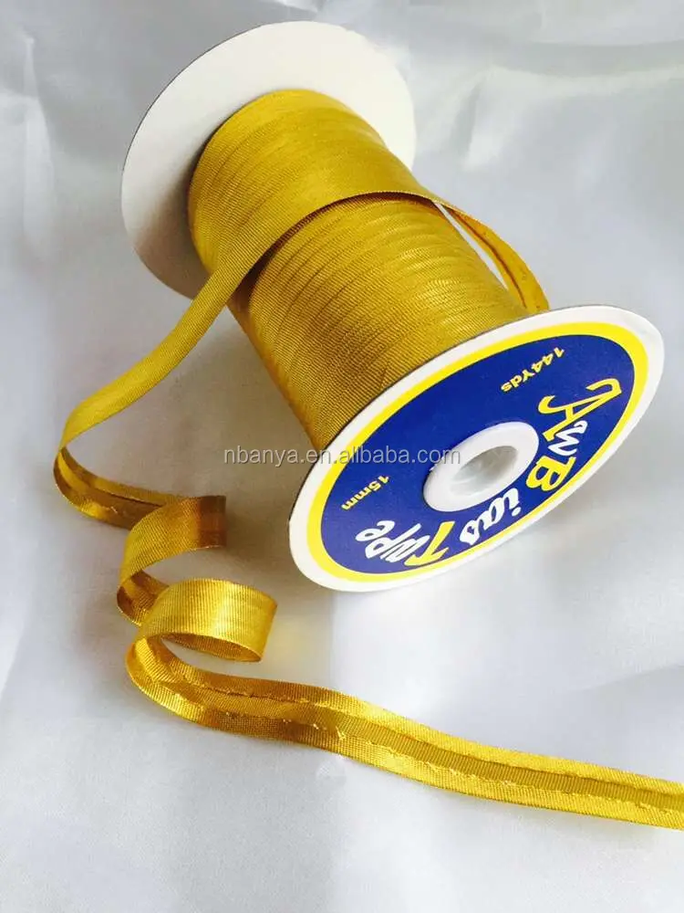 15mm144yds 100% polyester satin bias tape AW brand bias binding piping tape polyester tape