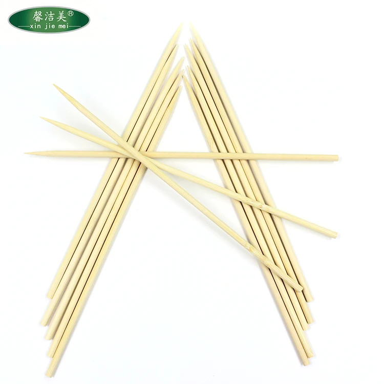 Wholesale natural disposable bamboo skewers barbecue sticks round bamboo sticks