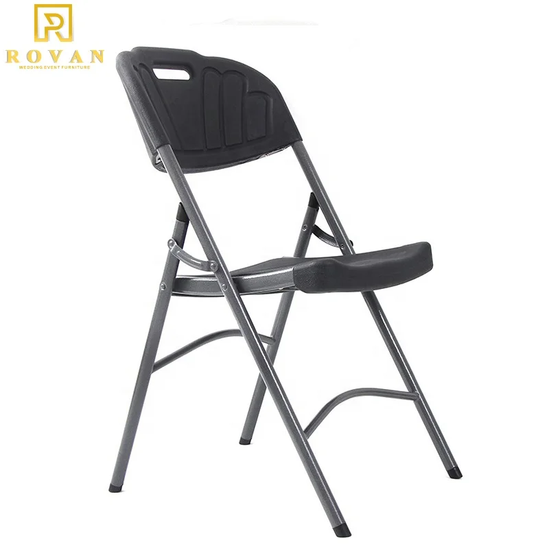 Wholesale white plastic outdoor garden folding armless chairs HDPE foldable event chair for sale
