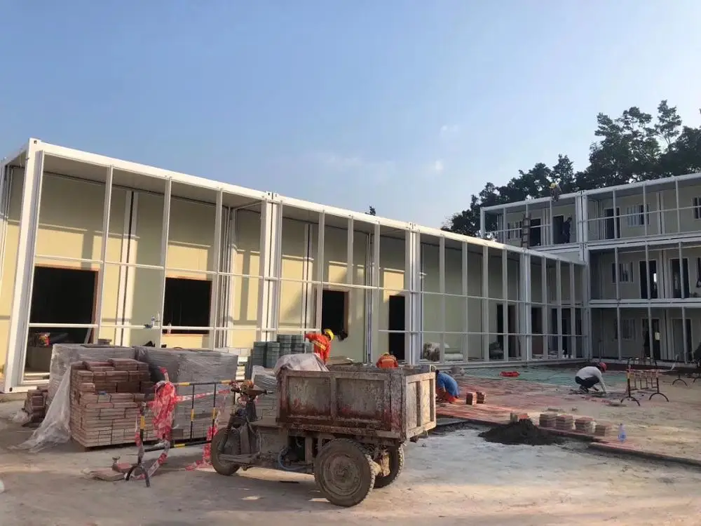 Cheap Prefab Bolt Container Modular House Duplex House Two Storey Container Housing 20 FT Flatpack Homes Prefab House Prices