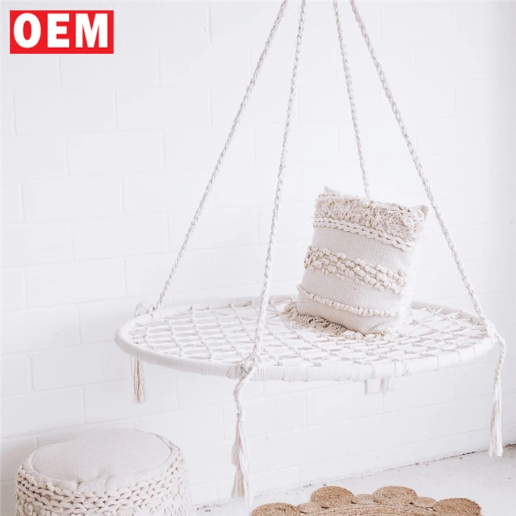 YLM custom design strong Round Hammock Macrame Spider handmade Web Swing