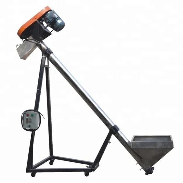 industrial ingredients carrier spiral screw loader hopper paim conveyor